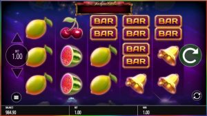 Star Spinner on klassinen hedelmäpeli, jossa on 5 kiekkoa.